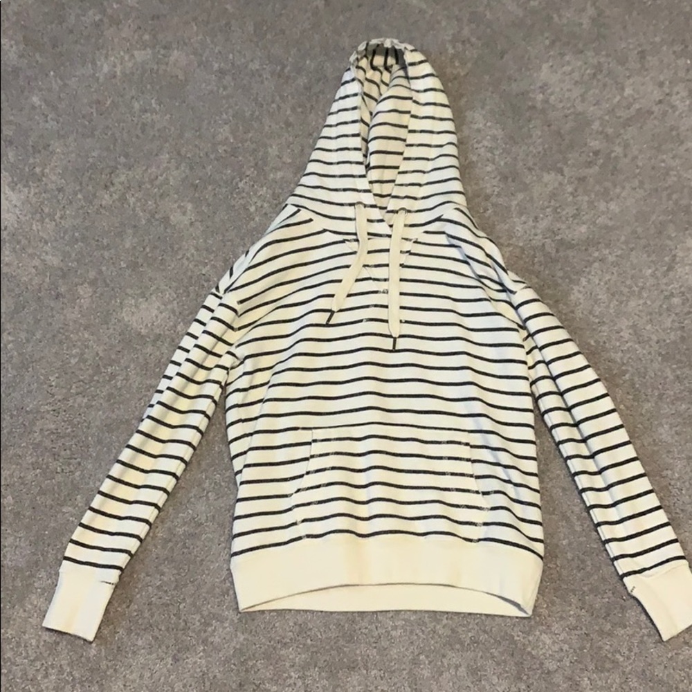 Striped pullover hoodie